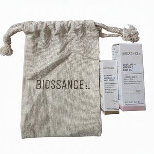 Biossance Skincare Serum & Face Oil Set with Cream Pouch